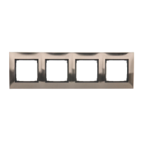 Ramka poczwórna PREMIUM IP20/IP44, inox DR4/61 Simon 54 Premium | DR4/61 Kontakt Simon