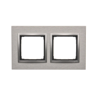 Ramka podwójna Nature-Metal, inox klasyczny, IP20/IP44* DRN2/77 Simon 54 Nature | DRN2/77 Kontakt Simon