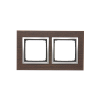 Ramka podwójna Nature-Drewno, srebrne wenge, IP20/IP44* DRN2/84 Simon 54 Nature | DRN2/84 Kontakt Simon