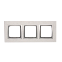 Ramka potrójna Nature-Metal, inox klasyczny, IP20/IP44* DRN3/77 Simon 54 Nature | DRN3/77 Kontakt Simon