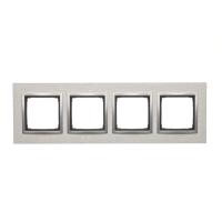 Ramka poczwórna Nature-Metal, inox klasyczny, IP20/IP44* DRN4/77 Simon 54 Nature | DRN4/77 Kontakt Simon