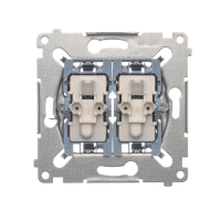 Łącznik schodowy podwójny z podświetleniem (mechanizm) 10AX, szybkozłącza SW6/2XLM Simon 54 | SW6/2XLM Kontakt Simon