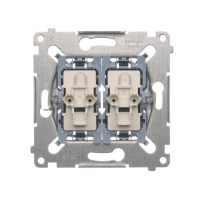 Łącznik krzyżowy podwójny (mechanizm) 10AX, 250V, szybkozłącza SW7/2XM Simon 54 | SW7/2XM Kontakt Simon