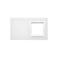 Panel dotykowy S54 Touch, 2 moduły, 2 pola dotykowe poziome + 1 otwór na osprzęt S54, biała perła | DSTR220/70 Kontakt Simon