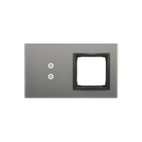 Panel dotykowy S54, 2 moduły, 2 pola dotykowe pionowe + 1 otwór na osprzęt S54, burzowa chmura | DSTR230/72 Kontakt Simon