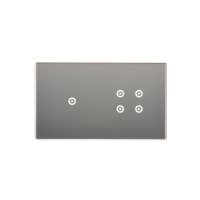 Panel dotykowy S54 Touch, 2 moduły, 1 pole dotykowe + 4 pola dotykowe, srebrna mgła DSTR214/71 | DSTR214/71 Kontakt Simon