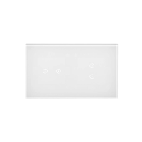 Panel dotykowy S54, 2 moduły, 2 pola dotykowe poziome + 2 pola dotykowe pionowe, biała perła | DSTR223/70 Kontakt Simon