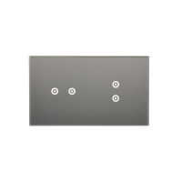 Panel dotykowy S54, 2 moduły, 2 pola dotykowe poziome + 2 pola dotykowe pionowe, srebrna mgła | DSTR223/71 Kontakt Simon