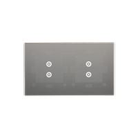 Panel dotykowy S54, 2 moduły, 2 pola dotykowe pionowe + 2 pola dotykowe pionowe, srebrna mgła | DSTR233/71 Kontakt Simon