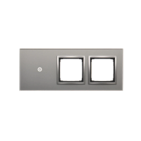 Panel dotykowy S54 Touch, 3 moduły, 1 pole dotykowe + 2 otwory na osprzęty S54, srebrna mgła | DSTR3100/71 Kontakt Simon