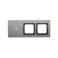 Panel dotykowy S54 Touch, 3 moduły, 1 pole dotykowe + 2 otwory na osprzęty S54, burzowa chmura | DSTR3100/72 Kontakt Simon