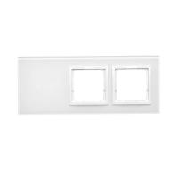 Panel dotykowy S54, 3 moduły, 2 pola dotykowe poziome + 2 otwory na osprzęty S54, biała perła | DSTR3200/70 Kontakt Simon