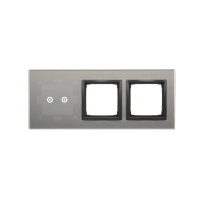 Panel dotykowy S54, 3 moduły, 2 pola dotykowe poziome + 2 otwory na osprzęty S54, burzowa chmura | DSTR3200/72 Kontakt Simon
