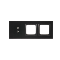 Panel dotykowy S54, 3 moduły, 2 pola dotykowe pionowe + 2 otwory na osprzęty S54, zastygła lawa | DSTR3300/73 Kontakt Simon