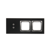 Panel dotykowy S54, 3 moduły, 2 pola dotykowe pionowe + 2 otwory na osprzęty S54, księżycowa lawa | DSTR3300/74 Kontakt Simon