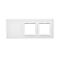 Panel dotykowy 3 moduły, 4 pola dotykowe + 2 otwory na osprzęty S54, biała perła Touch DSTR3400/70 | DSTR3400/70 Kontakt Simon