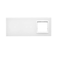 Panel dotykowy 3 moduły, 1 pole dot.+2 pole dot.poz.+otwór na osprzęt, biała perła Touch DSTR3120/70 | DSTR3120/70 Kontakt Simon
