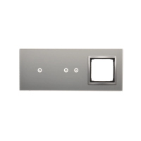 Panel dotykowy S54, 3 moduły, 1 pole dotyk.+2 pola dotyk. poziom+1 otwór na osprzęt, srebrna mgła | DSTR3120/71 Kontakt Simon