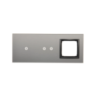 Panel dotykowy S54, 3 moduły, 1 pole dotyk.+2 pola dotyk. poziom+1 otwór na osprzęt, burzowa chmura | DSTR3120/72 Kontakt Simon