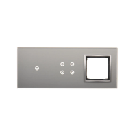 Panel dotykowy S54, 3 moduły, 1 pole dotyk.+4 pola dotyk.+1 otwór na osprzęt S54, srebrna mgła | DSTR3140/71 Kontakt Simon