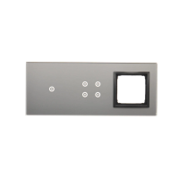 Panel dotykowy S54, 3 moduły, 1 pole dotyk.+4 pola dotyk.+1 otwór na osprzęt S54, burzowa chmura | DSTR3140/72 Kontakt Simon