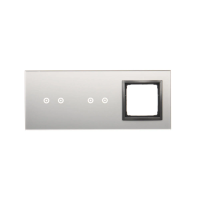 Panel dotykowy S54, 3 moduły, 2 pola dotyk.poziom+2 pola dotyk.poziom+1 otwór na osprzęt, burzowa | DSTR3220/72 Kontakt Simon