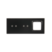 Panel dotykowy S54, 3 moduły, 2 pola dotyk.poziom+2 pola dotyk.poziom+1 otwór na osprzęt, lawa | DSTR3220/73 Kontakt Simon