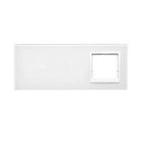 Panel dotykowy S54, 3 moduły, 2 pola dotyk.poziom+2 pola dotyk.pion+1 otwór na osprzęt, biała perła | DSTR3230/70 Kontakt Simon