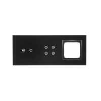 Panel dotykowy S54, 3 moduły, 2 pola dotyk. poziom+4 pola dotyk.+1 otwór na osprzęt, zastygła lawa | DSTR3240/73 Kontakt Simon