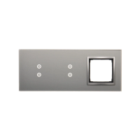 Panel dotykowy S54, 3 moduły, 2 pola dotyk. pion+2 pola dotyk. pion+1 otwór na osprzęt, srebrna mgła | DSTR3330/71 Kontakt Simon