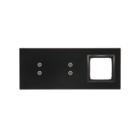 Panel dotykowy S54, 3 moduły, 2 pola dotyk.pion+2 pola dotyk.pion+1 otwór na osprzęt, zastygła lawa | DSTR3330/73 Kontakt Simon