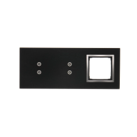Panel dotykowy S54, 3 moduły, 2 pola dotyk.pion+2 pola dotyk.pion+1 otwór na osprzęt, księżycowa | DSTR3330/74 Kontakt Simon