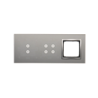 Panel dotykowy S54, 3 moduły, 2 pola dotyk. pion+4 pola dotyk.+1 otwór na osprzęt S54, srebrna mgła | DSTR3340/71 Kontakt Simon