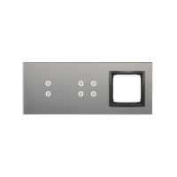 Panel dotykowy S54, 3 moduły, 2 pola dotyk.pion+4 pola dotyk.+1 otwór na osprzęt S54, burzowa chmura | DSTR3340/72 Kontakt Simon