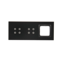 Panel dotykowy S54, 3 moduły, 4 pola dotyk.+4 pola dotyk.+1 otwór na osprzęt S54, księżycowa lawa | DSTR3440/74 Kontakt Simon