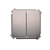 Łącznik schodowy podwójny (moduł) 10AX, 250V, zaciski śrubowe, stal inox BMW6/2.01/21 Simon Basic | BMW6/2.01/21 Kontakt Simon