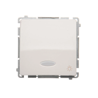 Przycisk światło z podświetleniem (moduł) 10AX, 250V, szybkozłącza, biały BMS1L.01/11 Simon Basic | BMS1L.01/11 Kontakt Simon