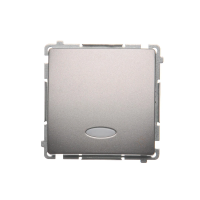 Przycisk światło z podświetleniem LED (moduł) 10AX, 250V, szybkozłącza, stal inox BMS1L.01/21 | BMS1L.01/21 Kontakt Simon
