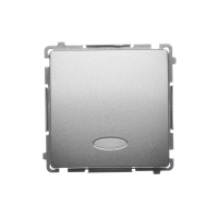 Przycisk światło z podświetleniem (moduł) 10AX 250V, szybkozłącza, satyna BMS1L.01/29 Simon Basic | BMS1L.01/29 Kontakt Simon