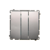 Łącznik potrójny (moduł), 10AX, 250V, szybkozłącza, srebrny mat | BMW31.01/43 Kontakt Simon