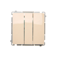 Przycisk potrójny z podświetleniem LED (moduł) 10AX, 250V, szybkozłącza, beż BMP31L.01/12 | BMP31L.01/12 Kontakt Simon