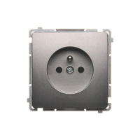 Gniazdo wtyczkowe z/u, 16A, zaciski śrubowe, stal inox BMGZ1.01/21 Simon Basic | BMGZ1.01/21 Kontakt Simon