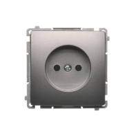 Gniazdo wtyczkowe b/u (moduł) 16A, 250V, zaciski śrubowe, stal inox BMG1.01/21 Simon Basic | BMG1.01/21 Kontakt Simon
