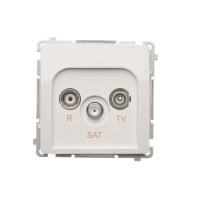 Gniazdo antenowe R-TV-SAT przelotowe (moduł) biały BMZAR-SAT10/P.01/11 Simon Basic | BMZAR-SAT10/P.01/11 Kontakt Simon