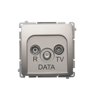 Gniazdo antenowe R-TV-DATA (moduł). 1x wejście: 5–862 MHz, satynowy BMAD.01/29 Simon Basic | BMAD.01/29 Kontakt Simon