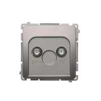 Gniazdo antenowe TV-DATA (moduł) 1x wejście: 5–1000 MHz, stal inox BMAD1.01/21 Simon Basic | BMAD1.01/21 Kontakt Simon