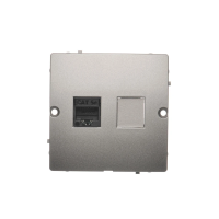 Gniazdo komputerowe RJ45 pojedyncze, kategoria 5e, satynowy BMF51.02/29 Simon Basic | BMF51.02/29 Kontakt Simon