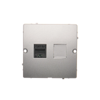 Gniazdo komputerowe RJ45 pojedyncze, kategoria 5e, srebrny mat BMF51.02/43 Simon Basic | BMF51.02/43 Kontakt Simon