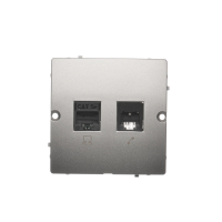 Gniazdo komputerowe RJ45 kat.5e + telefoniczne RJ11 (moduł), satynowy BMF5T.02/29 Simon Basic | BMF5T.02/29 Kontakt Simon