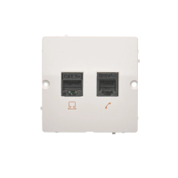 Gniazdo komputerowe RJ45 kat.5e + telefoniczne RJ12, biały BM5T.02/11 Simon Basic | BM5T.02/11 Kontakt Simon